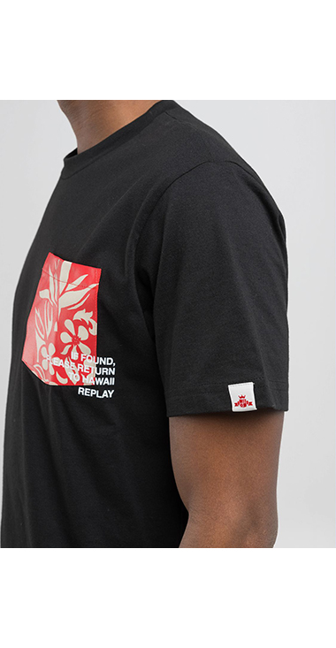 コットンジャ－ジーポケットプリントＴシャツ 詳細画像